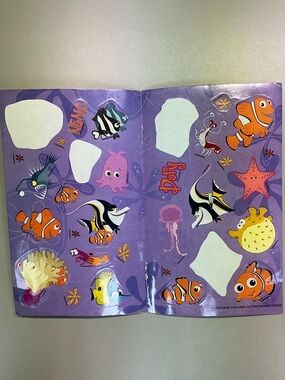 2003 Disney Finding Nemo Purple Sticker Sheet